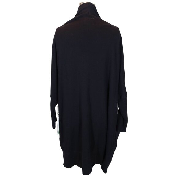 PACT Black Organic Cotton Airplane Cardigan Size L/XL NWT Open Front Comfy - Picture 3 of 8